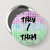 Groovy Eclectic Boho Abstrakt Toric Prilag Flag Button (Vorne & Hinten)