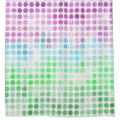 Groovy Eclectic Boho Abstrakt Toric Prilag Flag Duschvorhang (Vorderseite)