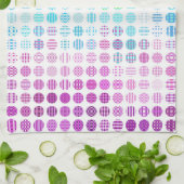 Groovy Eclectic Boho Abstrakt Toric Prilag Flag Geschirrtuch (Gefaltet)