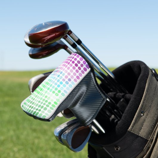Groovy Eclectic Boho Abstrakt Toric Prilag Flag Golf Headcover (In Situ)