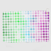 Groovy Eclectic Boho Abstrakt Toric Prilag Flag Golfhandtuch (Horizontal)