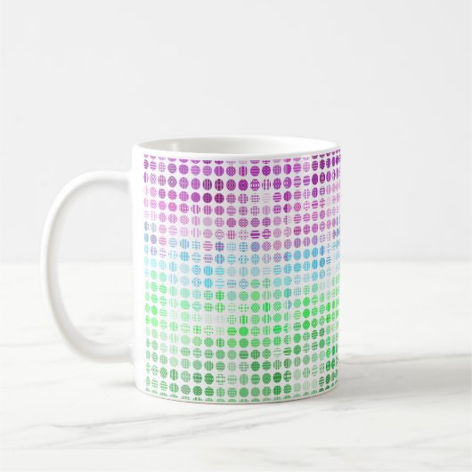 Groovy Eclectic Boho Abstrakt Toric Prilag Flag Kaffeetasse (Links)