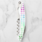Groovy Eclectic Boho Abstrakt Toric Prilag Flag Kellnermesser (Vorderseite)