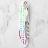 Groovy Eclectic Boho Abstrakt Toric Prilag Flag Kellnermesser (Rückseite)