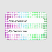 Groovy Eclectic Boho Abstrakt Toric Prilag Flag Namensschild (Vorderseite)