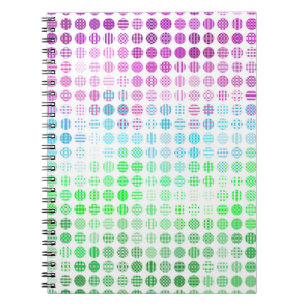 Groovy Eclectic Boho Abstrakt Toric Prilag Flag Notizblock
