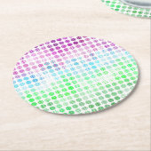 Groovy Eclectic Boho Abstrakt Toric Prilag Flag Runder Pappuntersetzer (Angewinkelt)