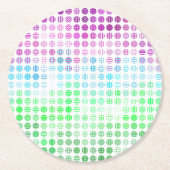 Groovy Eclectic Boho Abstrakt Toric Prilag Flag Runder Pappuntersetzer (Vorderseite)