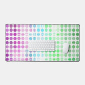 Groovy Eclectic Boho Abstrakt Toric Prilag Flag Schreibtischunterlage (Tastatur & Maus)
