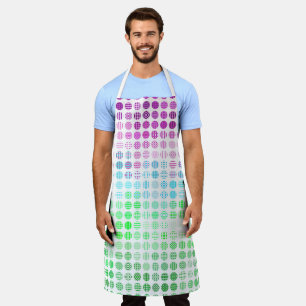 Groovy Eclectic Boho Abstrakt Toric Prilag Flag Schürze