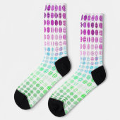 Groovy Eclectic Boho Abstrakt Toric Prilag Flag Socken (Linkes Detail)