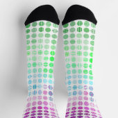 Groovy Eclectic Boho Abstrakt Toric Prilag Flag Socken (Oben)