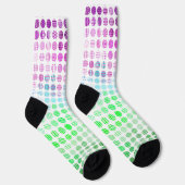 Groovy Eclectic Boho Abstrakt Toric Prilag Flag Socken (Rechts)