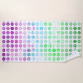 Groovy Eclectic Boho Abstrakt Toric Prilag Flag Strandtuch (Vorderseite)