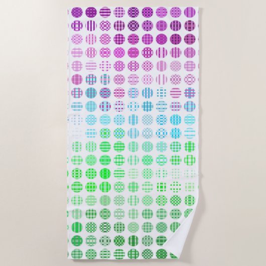 Groovy Eclectic Boho Abstrakt Toric Prilag Flag Strandtuch (Vorderseite)