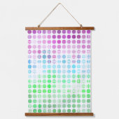 Groovy Eclectic Boho Abstrakt Toric Prilag Flag Wandteppich Mit Holzrahmen (Vorderseite 2)
