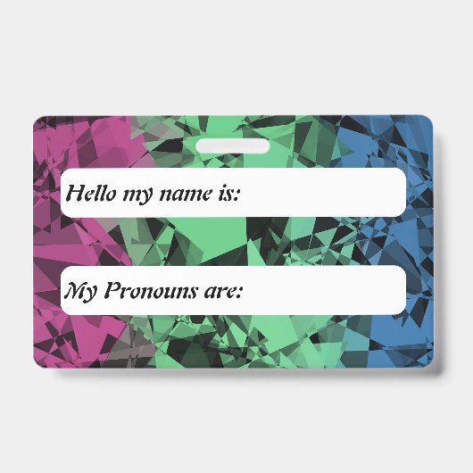 Groovy Eclectic Retro Trippy Polysexual Prilag Ausweis (Vorderseite)