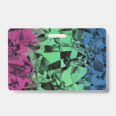Groovy Eclectic Retro Trippy Polysexual Prilag Ausweis (Rückseite)