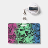 Groovy Eclectic Retro Trippy Polysexual Prilag Ausweis (Rückseite mit Ausziehbar)