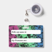 Groovy Eclectic Retro Trippy Polysexual Prilag Ausweis (Vorderseite mit Ausziehbar)