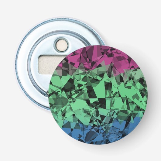 Groovy Eclectic Retro Trippy Polysexual Prilag Flaschenöffner (Vorderseite)