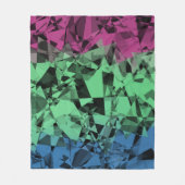 Groovy Eclectic Retro Trippy Polysexual Prilag Fleecedecke (Vorderseite)