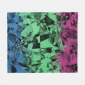 Groovy Eclectic Retro Trippy Polysexual Prilag Fleecedecke (Vorderseite (Horizontal))