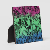 Groovy Eclectic Retro Trippy Polysexual Prilag Fotoplatte (Vorderseite)