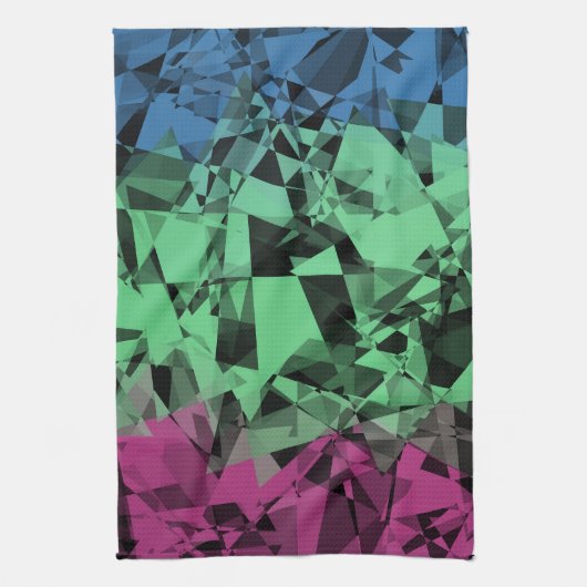 Groovy Eclectic Retro Trippy Polysexual Prilag Geschirrtuch (Vertikal)