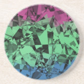 Groovy Eclectic Retro Trippy Polysexual Prilag Getränkeuntersetzer (Vorne)