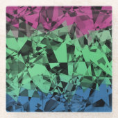 Groovy Eclectic Retro Trippy Polysexual Prilag Glasuntersetzer (Vorderseite)