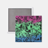 Groovy Eclectic Retro Trippy Polysexual Prilag Magnet (Vorderseite/Rückseite)