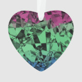Groovy Eclectic Retro Trippy Polysexual Prilag Ornament (Rückseite)