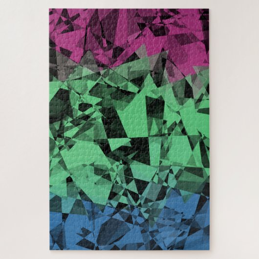 Groovy Eclectic Retro Trippy Polysexual Prilag Puzzle (Vertikal)