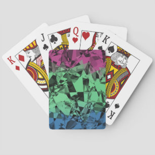 Groovy Eclectic Retro Trippy Polysexual Prilag Spielkarten