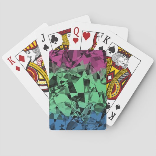 Groovy Eclectic Retro Trippy Polysexual Prilag Spielkarten (Rückseite)