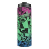 Groovy Eclectic Retro Trippy Polysexual Prilag Thermosbecher (Vorderseite)