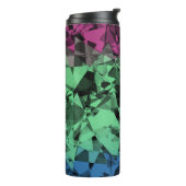 Groovy Eclectic Retro Trippy Polysexual Prilag Thermosbecher (Nach links gedreht)