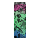 Groovy Eclectic Retro Trippy Polysexual Prilag Thermosbecher (Rückseite)