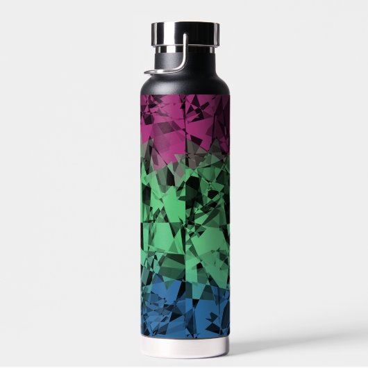 Groovy Eclectic Retro Trippy Polysexual Prilag Trinkflasche (Rechts)