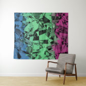 Groovy Eclectic Retro Trippy Polysexual Prilag Wandteppich (Beispiel (Horizontal))
