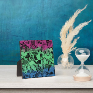Groovy Eclectic Retro Trippy Polysexual Stolzflagg Fotoplatte