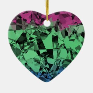 Groovy Eclectic Retro Trippy Polysexual Stolzflagg Keramik Ornament