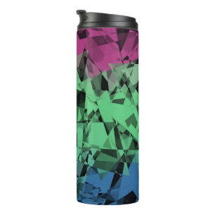 Groovy Eclectic Retro Trippy Polysexual Stolzflagg Thermosbecher