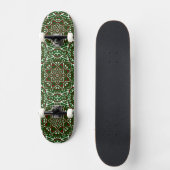 Groovy Eclectic Verziert Weihnachten Mandala Muste Skateboard (Vorderseite)