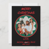 Groovy Eidechsen Feiertagskarte (Rückseite)