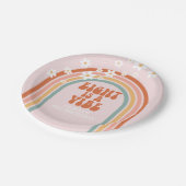 Groovy Eight ist ein lebendiger, daistischer Regen Pappteller (Schrägansicht)