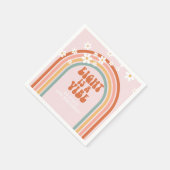 Groovy Eight ist ein lebendiger, daistischer Regen Serviette (Ecke)