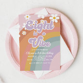 Groovy Eight ist ein lebendiges Retro Rainbow 8. G Einladung