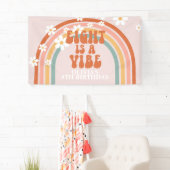 Groovy Eight ist ein Vibe Rainbow Daisy 8. Geburts Banner (Insitu)